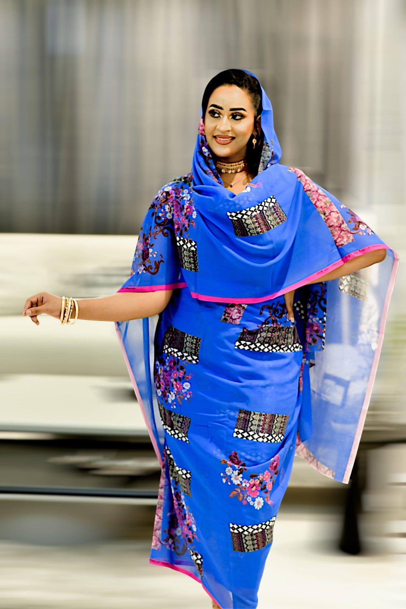 Alta Moda - Royal Blue Abstract