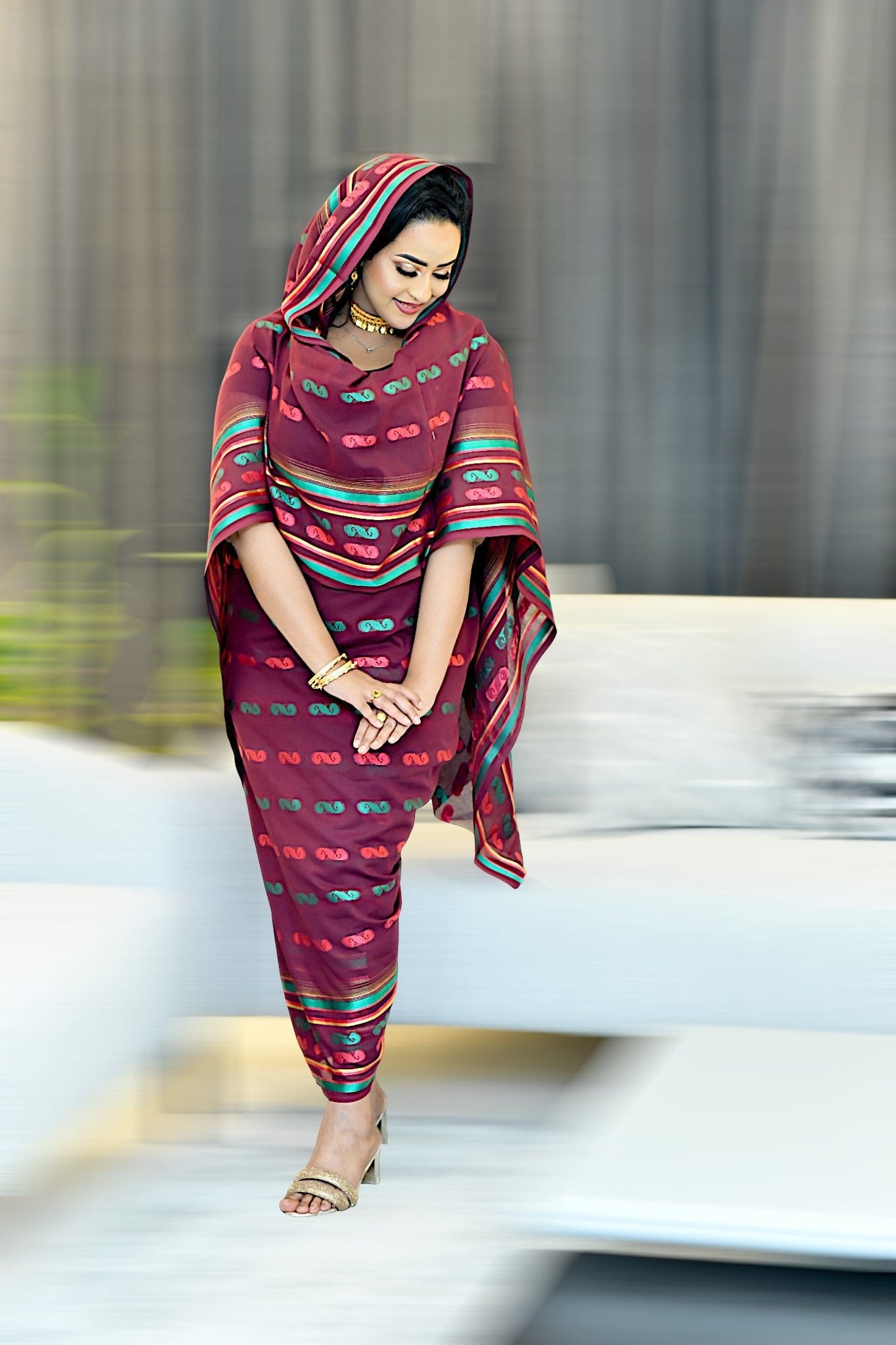 Alta Moda - Dark Pink Embroidery