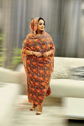 Alta Moda - Orange Retro Tile Flowers