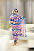 Alta Moda - Pink Blue Swirl White Background