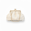 Zahra Collection - Sequin Cream Gathered Pouch