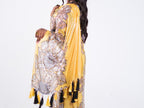 Hand Painted Glitter Toub - Yellow Sunflower Toub