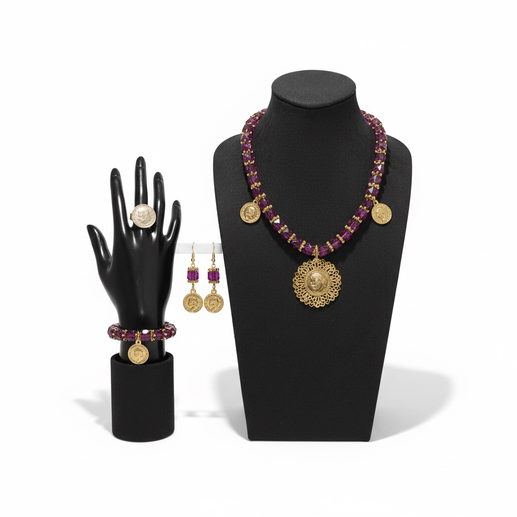 Luxury Collection Full Set - Coin Purple Beads