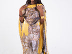 Hand Painted Glitter Toub - Yellow Sunflower Toub