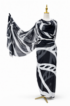 Voile Toub - Monochrome Leaves