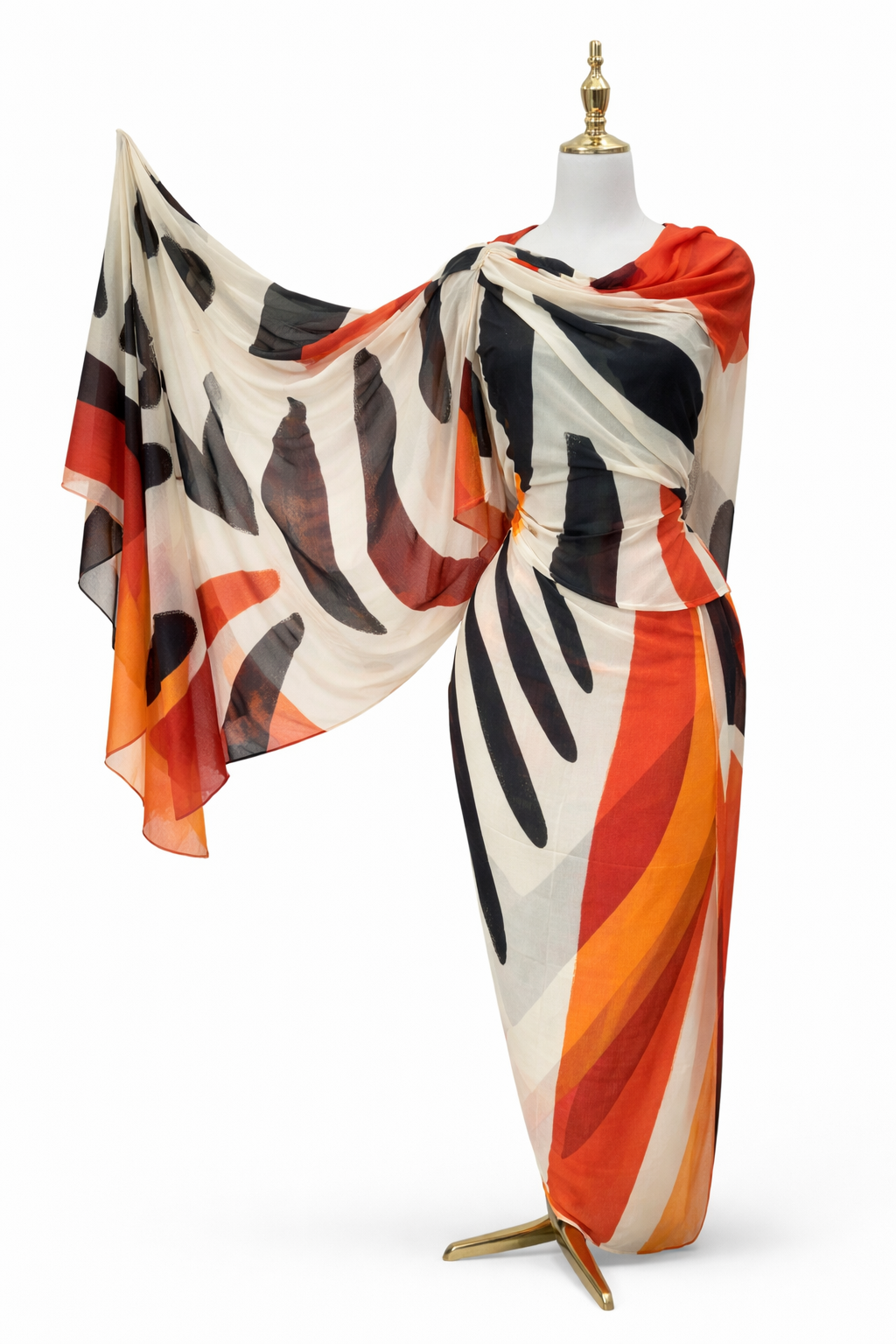 Voile Toub- Neutral Animal Print
