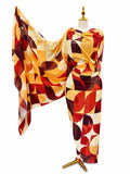 Voile Toub- Browns Retro Print