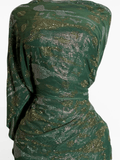 Crystal Lurex Chiffon -Khaki and Gold (Style 3)