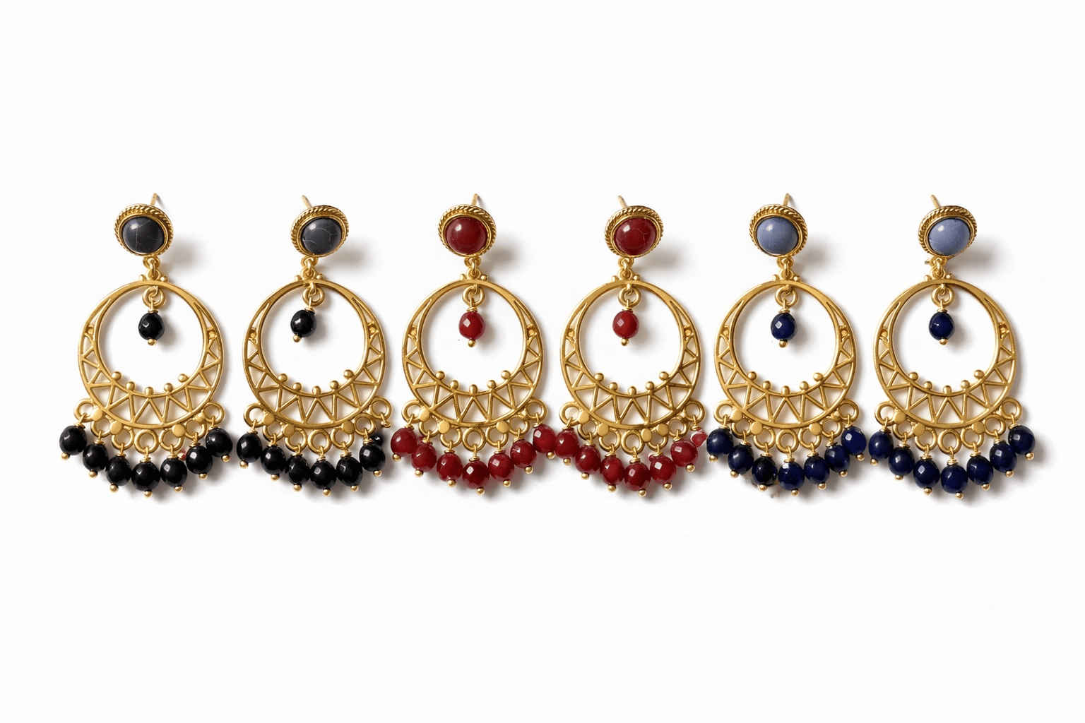 Statement Earrings - Beaded Drop