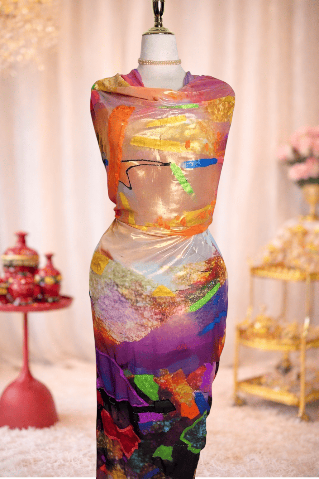 Hand Painted Glitter - Bejewelled Lame