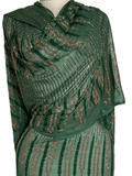 Crystal Lurex Chiffon - Emerald and Gold