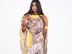 Hand Painted Glitter Toub - Yellow Sunflower Toub