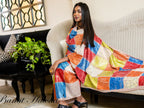 Hand Painted Glitter Toub - Multi Colour Blocks