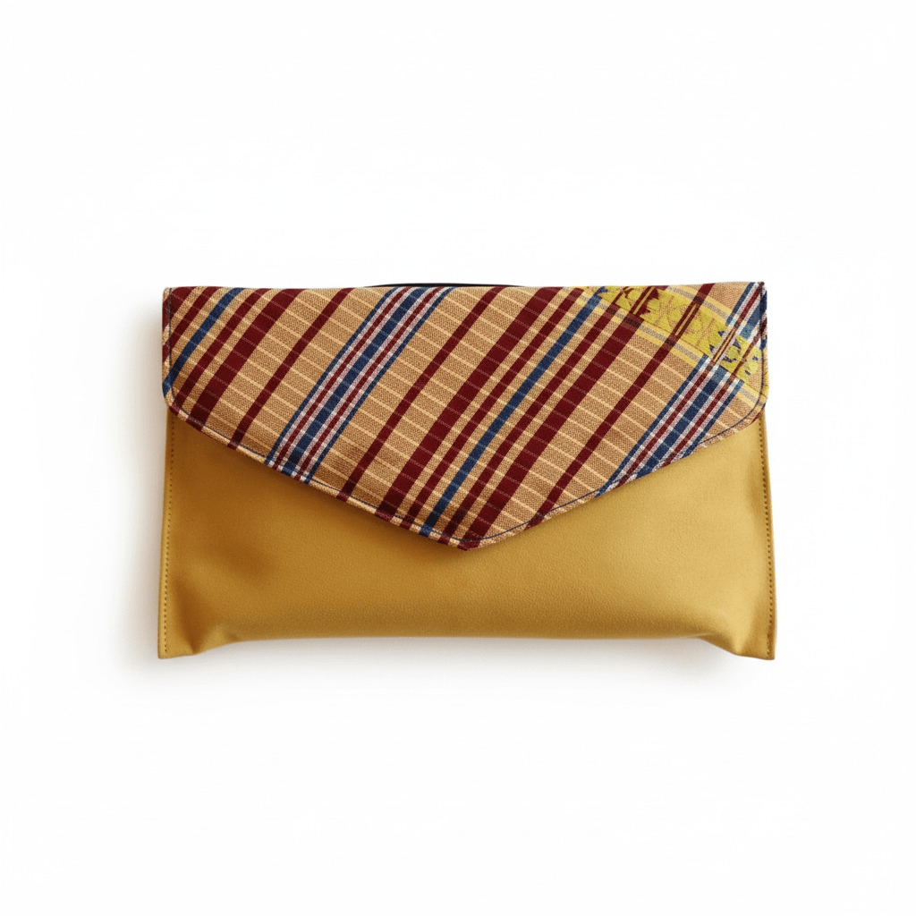 Farah Collection - Yellow Garmasis Envelope Clutch