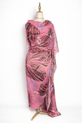 Foil Cotton Toub - Pink with Silver