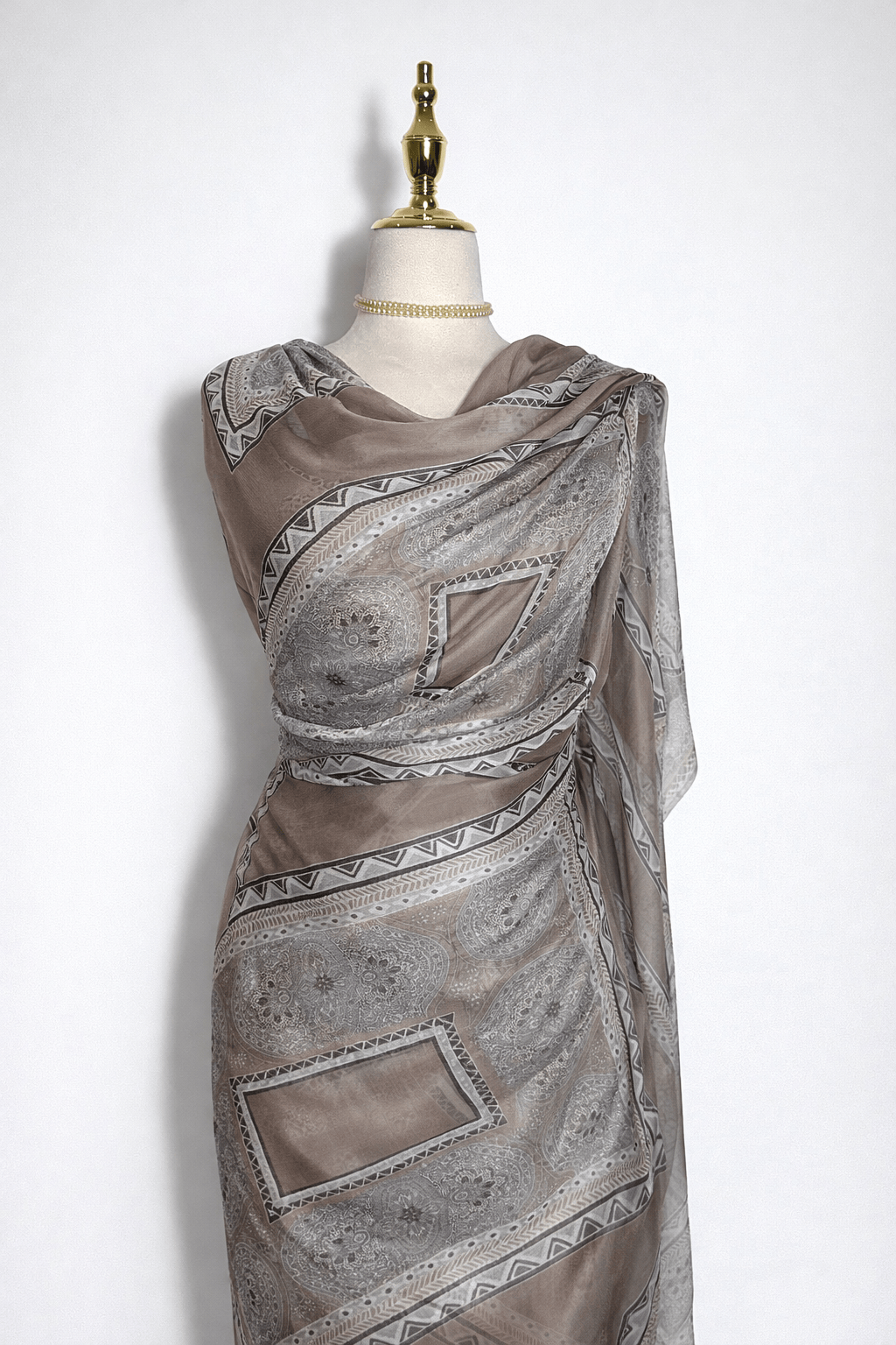 French Silk - Grey Geometric