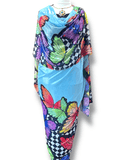 Lame - Blue Butterfly & Checker Print