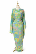 Lame Total (Cotton) - Pastel Retro (Blue/Green)