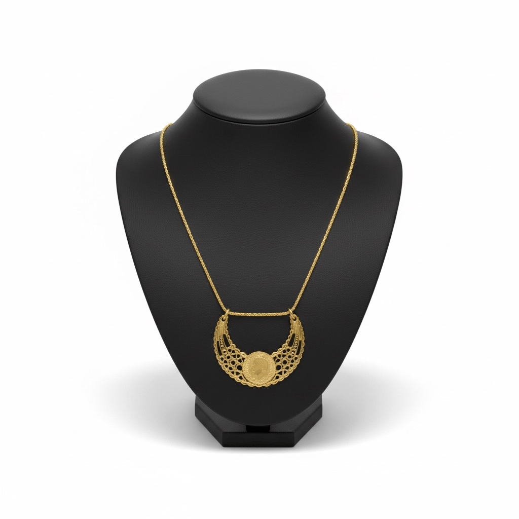 Traditional Necklace - Crescent with Coin