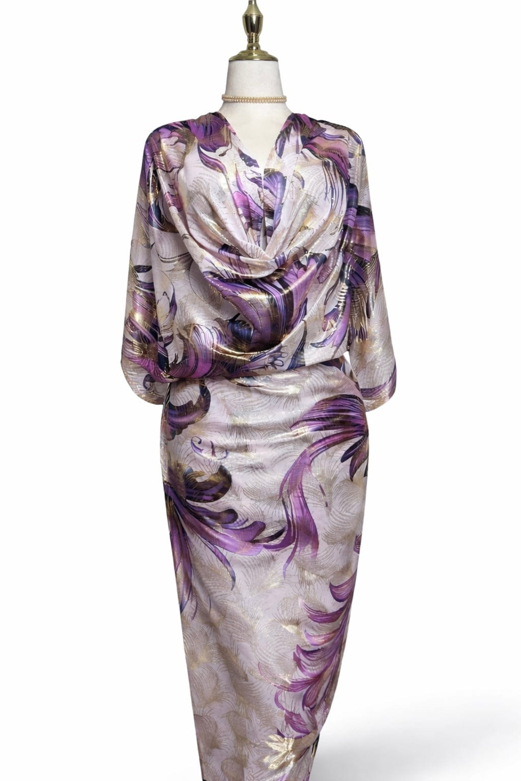 Premium Italian with Gold Foil - Purple Feathers