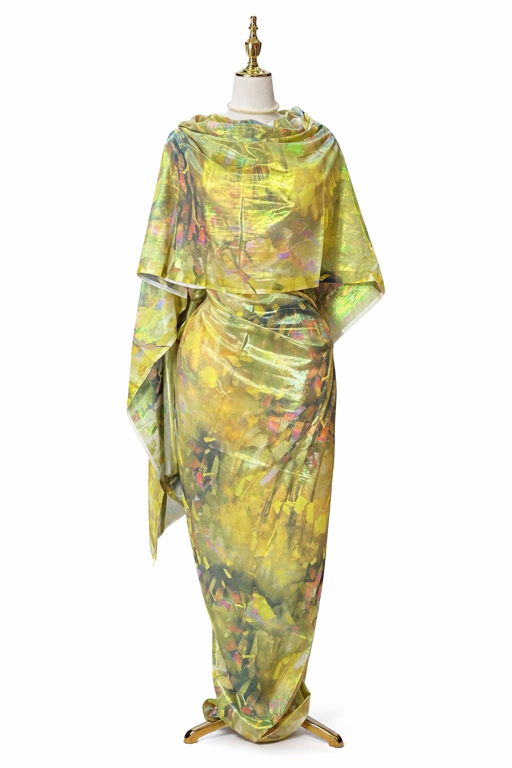 Lame Total (Cotton) - Neon Fragments (Yellow)