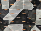 Silk Chiffon Jacquard - Geometric Spotted B&W