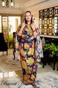 Hand Painted Glitter Toub - Cotton Floral with Glitter Highlights