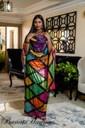 Hand Painted Glitter Toub - Multi Colour Diamonds