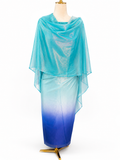 Sheer Ombre Chiffon - Blue