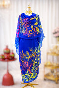 Hand Painted Glitter Toub - Blue Multi Color
