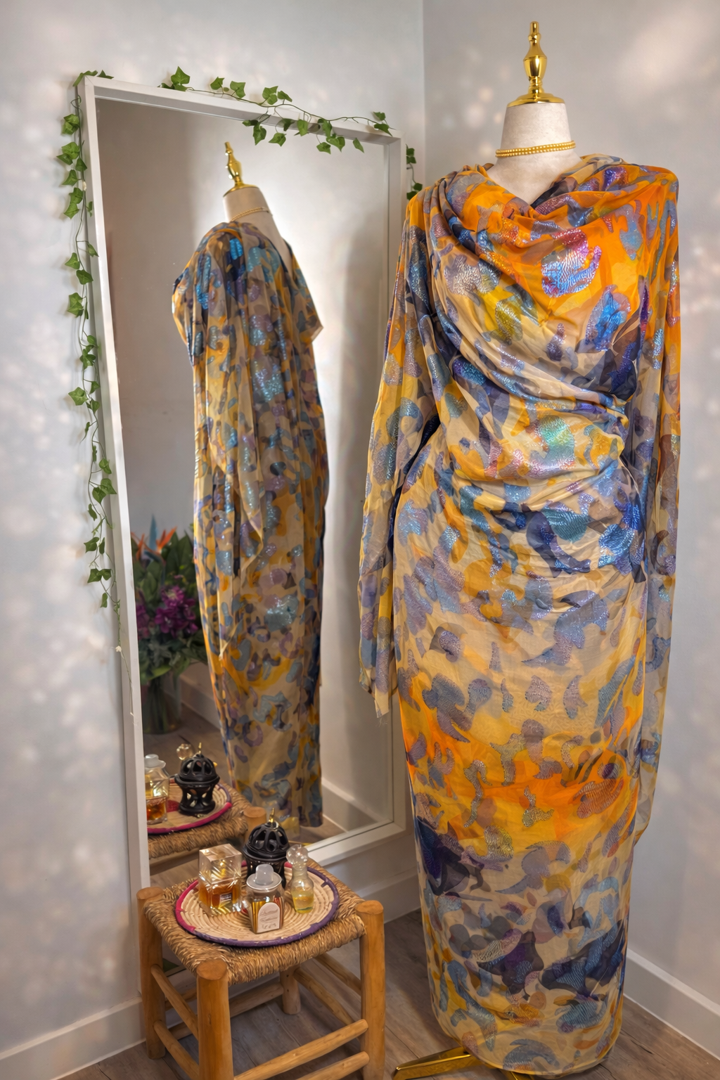 Chiffon & Georgette Mix - Marine Motif