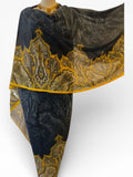 Premium Italian - Black Toub with Yellow Paisley Border