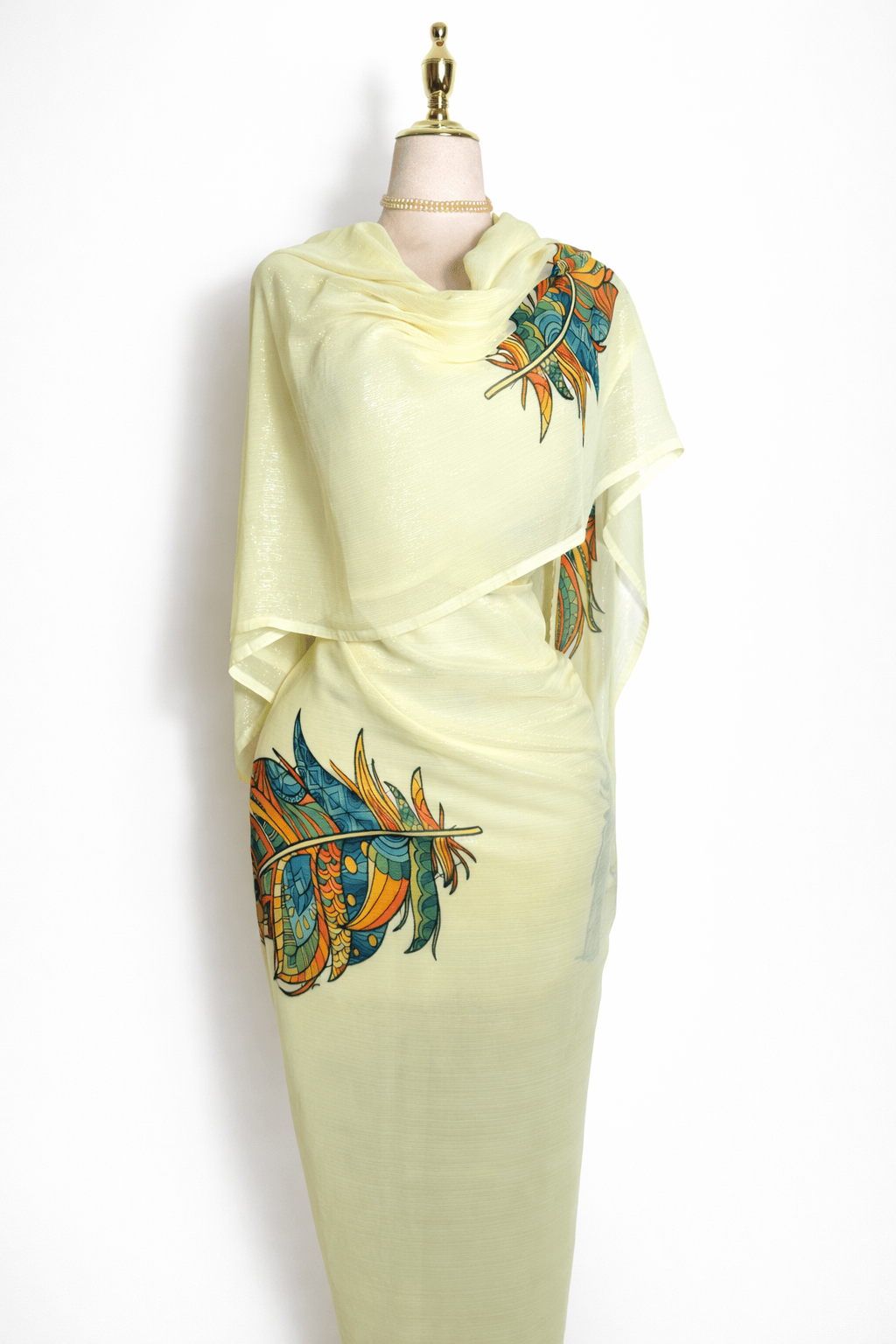 Lurex Chiffon - Shimmery Pastel Yellow