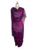 Silk Toub - Purple with Pink Swirls