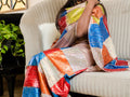Hand Painted Glitter Toub - Multi Colour Blocks