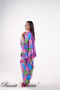 Hand Painted Glitter Toub - Purple Feathers