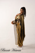 Handmade Applique Toub - Black with Gold