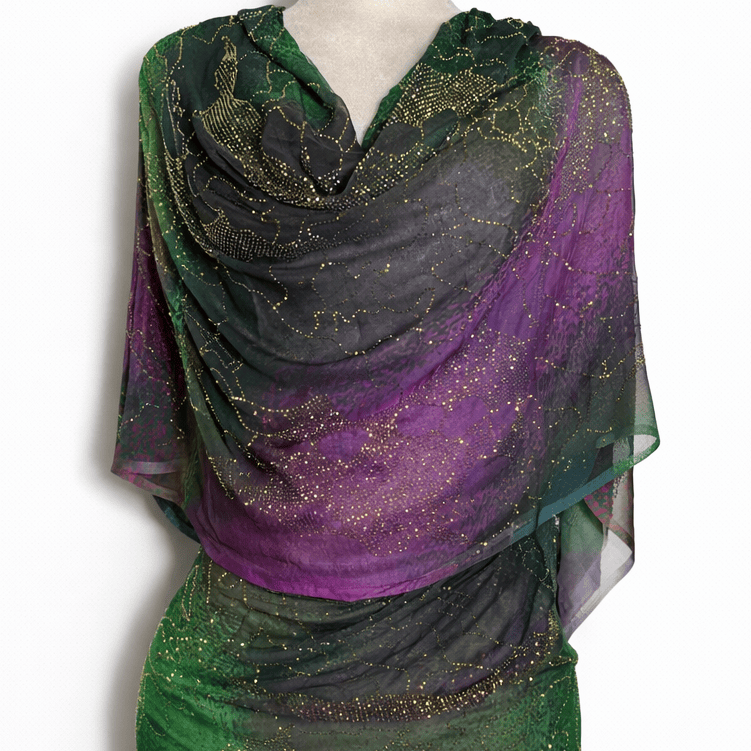 Crystal Chiffon/Silk - Aurora Night Sky