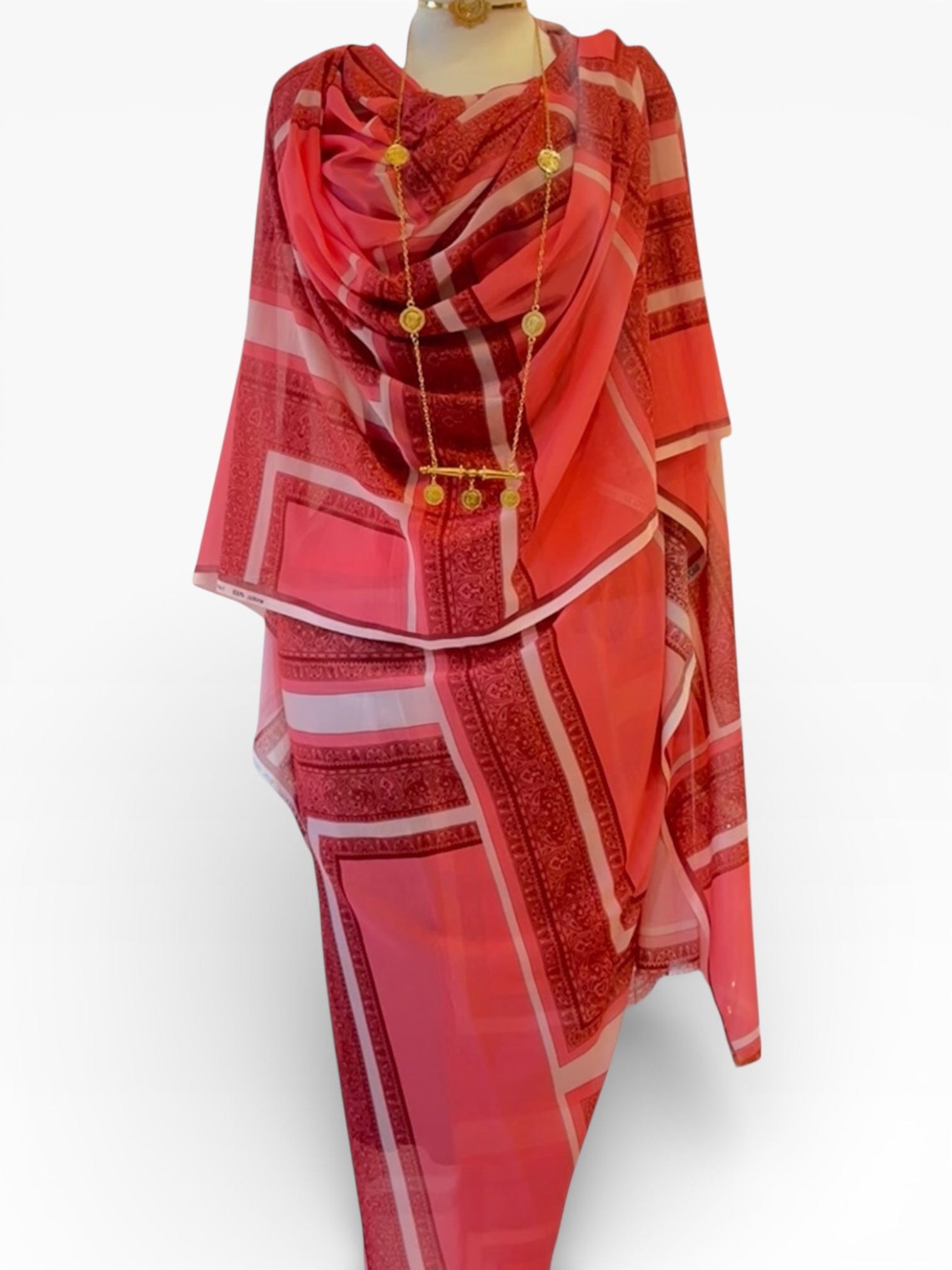 Premium Italian - Pink Geometric Block Print