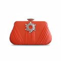 Classic Bags - Orange Satin Box Clutch