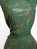 Crystal Lurex Chiffon - Khaki and Gold (Style 2)