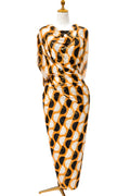 Voile Gold Foil Toub - Yellow Retro Crescents