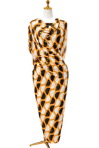 Voile Gold Foil Toub - Yellow Retro Crescents