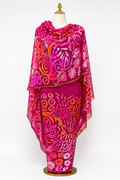 Hand Painted Glitter Toub - Pink Abstract Florals