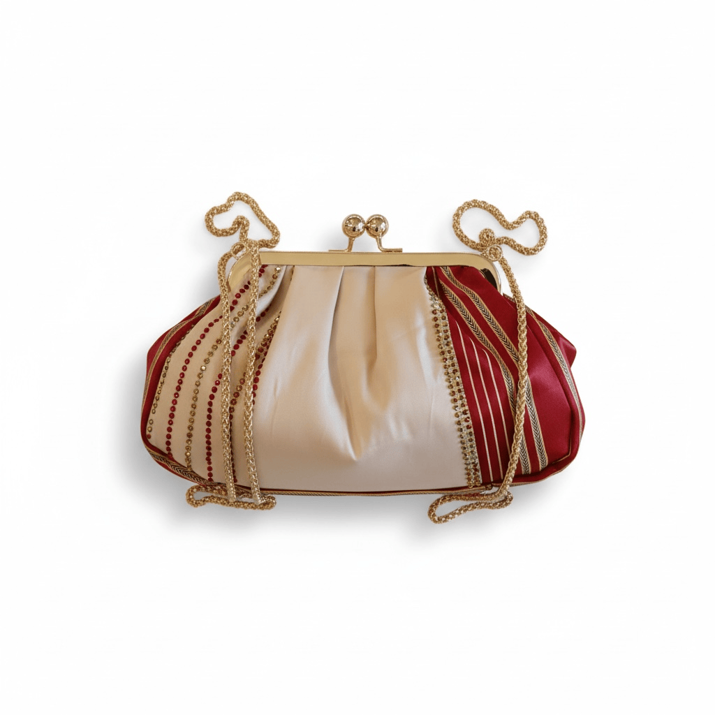 Farah Collection - Sorati Rhinestone Gathered Pouch