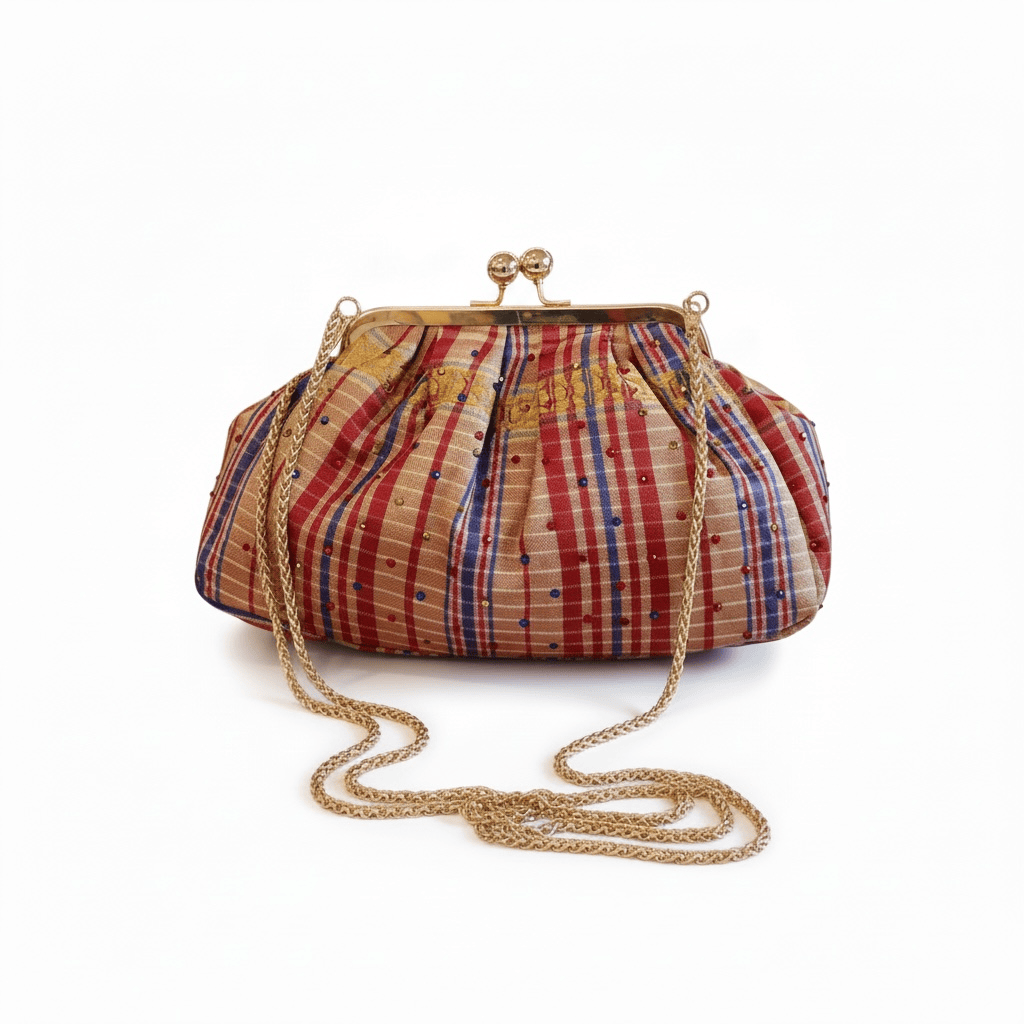 Farah Collection - Garmasis Rhinestone Gathered Pouch