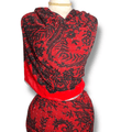 Crystal Pure Silk - Red and Black Lace