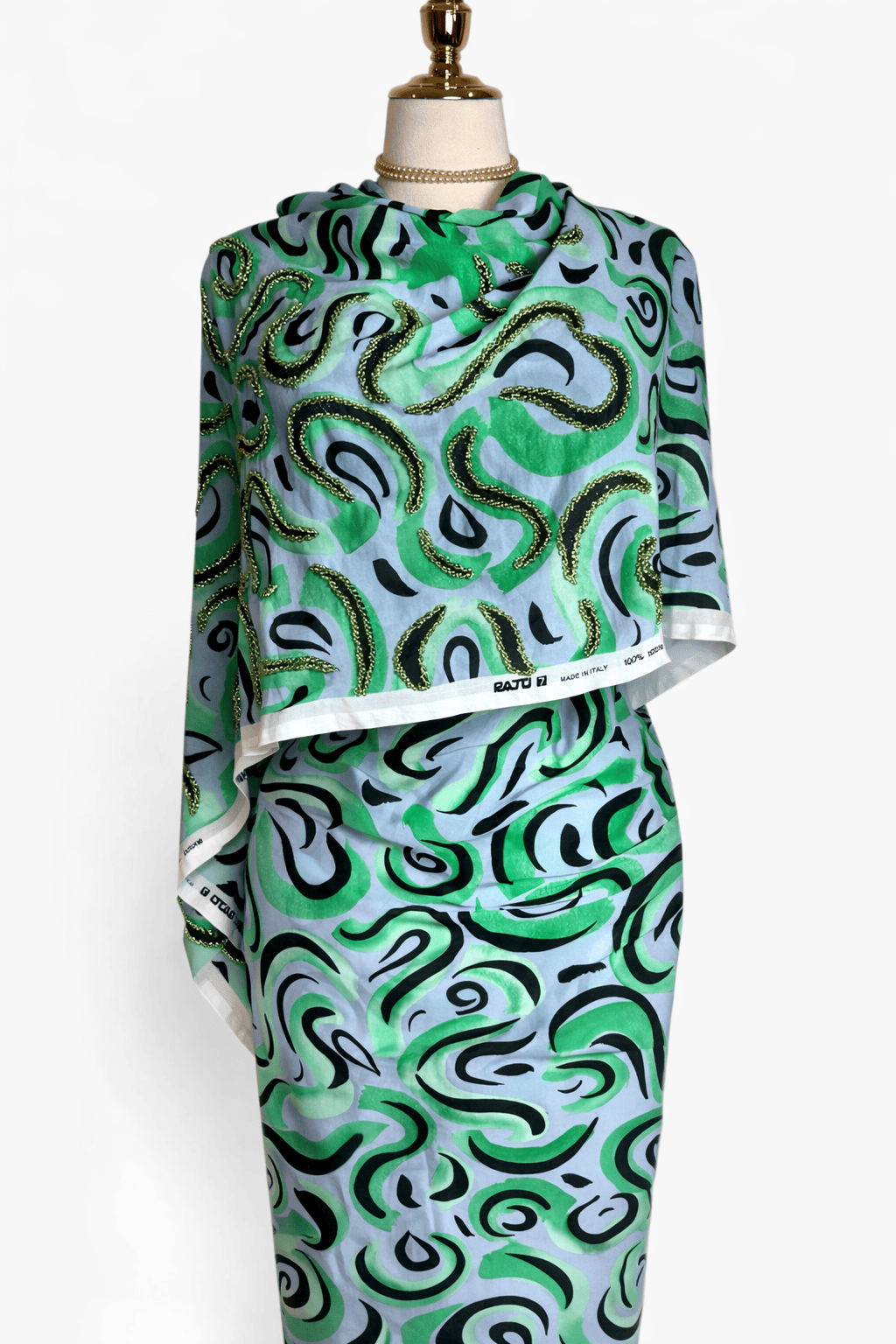 Ratti Embellished - Retro Green