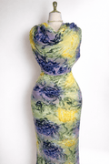 Velvet Jacquard - Green Velvet Floral