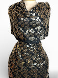 Foil Cotton - Black Silver Spotted